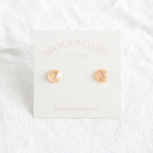 Load image into Gallery viewer, Pink &amp; Gold Flake Earrings

