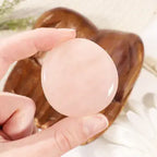 Rose Quartz Crystal Palm Stone