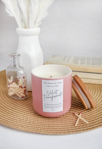 Crackling Wood Wick Candle - Velvet Pomegranate