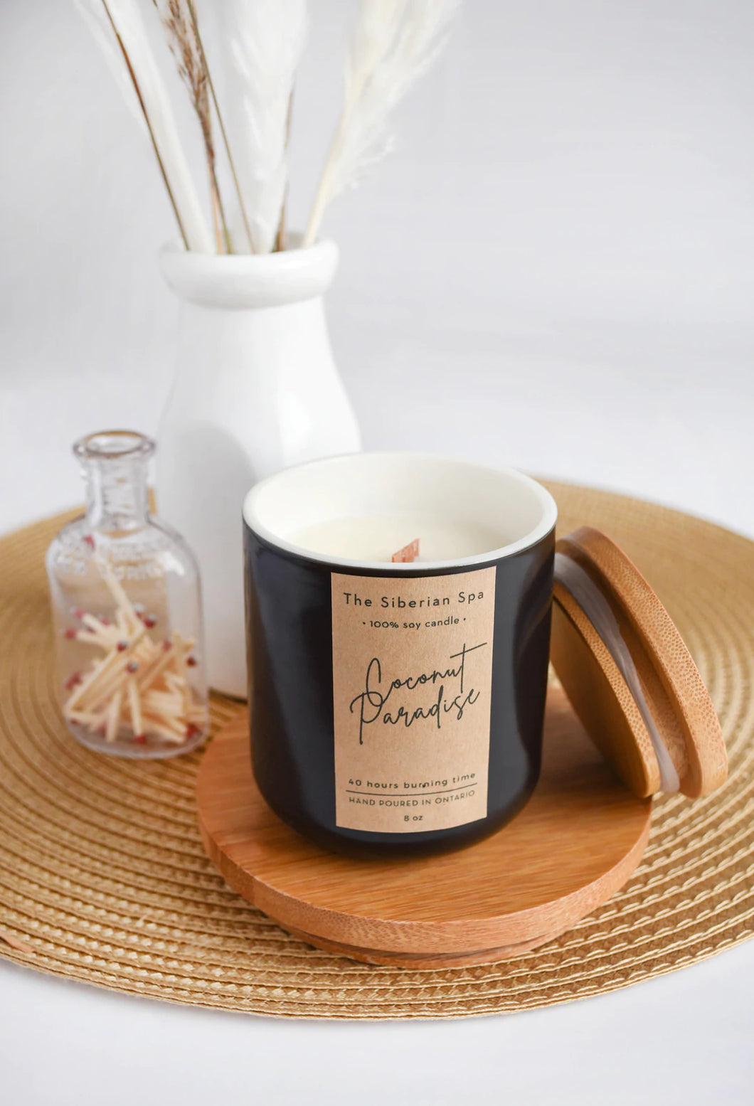 Crackling Wood Wick Candle - Coconut Paradise